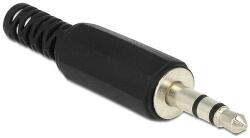Delock sztereó csatlakozódugasz 3.5 mm sztereó, hajlítás-védelemmel, fekete (65534) - dellaprint