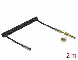 Delock Összecsavart kábelbővítmény 3, 5 mm 3 tűs Sztereo Jack apa Sztereo Jack anya 6, 35 mm csavar (85832) - dellaprint