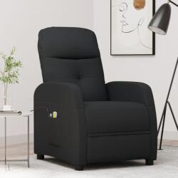 vidaXL Fotoliu de masaj cu ridicare, negru, material textil (3124795)