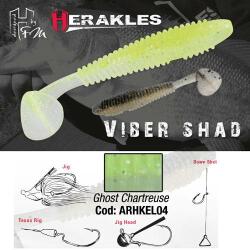 Herakles Naluca HERAKLES Viber Shad 9.7cm, culoare Ghost Chartreuse (ARHKEL04)