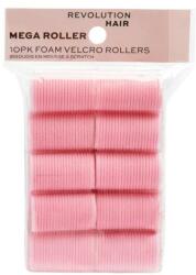 Revolution Haircare Bigudiuri velcro, roz, 10 buc. - Revolution Haircare Mega Pink Velcro Heatless Rollers 10 buc