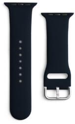 Curea APS Silicone Watch Band compatibila cu Apple Watch 4/5/6/7/8/SE 38/40/41mm Negru (9145576259191)