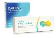 Alcon DAILIES AquaComfort Plus (90 lentile) + Lenjoy 1 Day Comfort (10 lentile) - Zilnic