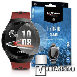 MYSCREEN Protector Hybrid Glass okosóra flexibilis üveg képernyővédő - ÁTLÁTSZÓ - 2 db, 8H, A képernyő sík részét védi - HUAWEI Watch GT 2e
