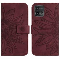 ART SUN FLOWER portofel cu curea Motorola Moto G72 burgundy