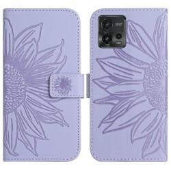 ART SUN FLOWER portofel cu curea Motorola Moto G72 violet