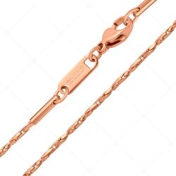 BALCANO - Twisted Cobra / Nemesacél csavart kobra lánc típusú nyaklánc 18K rozé arany bevonattal - 1, 35 mm / 45 cm