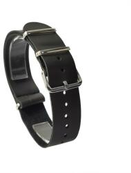  Curea Universală Nylon Negru cu Roșu - Stil Militar și Confort pentru Ceasul Tău 20 - 22mm (5098)