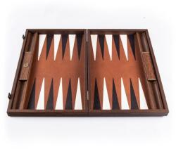 Manopoulos Set joc table backgammon piele model Caramel Brown 48 x 60 cm