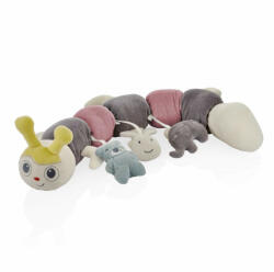 BabyJem Protectie laterala multifunctionala cu jucarii din plus babyjem caterpilar (culoare: roz) - bekid