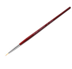 Global Fashion Pensula profesionala cu varf subtire, par artificial, pentru pictura pe unghii, lungime 9mm, 00