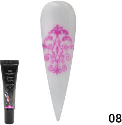 Global Fashion Gel vopsea pentru pictura si stamping Painting+Stamping cu sclipici 8ml, 08