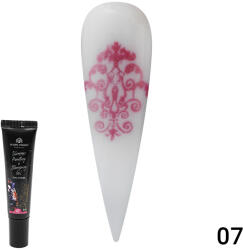 Global Fashion Gel vopsea pentru pictura si stamping Painting+Stamping cu sclipici 8ml, 07