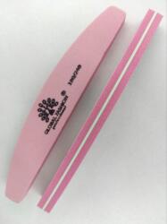 Global Fashion Pila buffer pentru unghii, granulatie 180/240, culoare roz