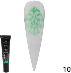 Global Fashion Gel vopsea pentru pictura si stamping Painting+Stamping cu sclipici 8ml, 10