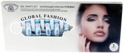 Global Fashion Set 12 bucati gel vopsea, Global Fashion, D01, 5g, culoare alba