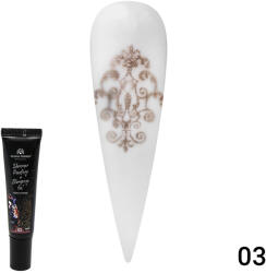 Global Fashion Gel vopsea pentru pictura si stamping Painting+Stamping cu sclipici 8ml, 03