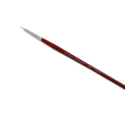 Global Fashion Pensula cu varf subtire, par artificial, pentru pictura pe unghii, lungime 7mm, marime 000