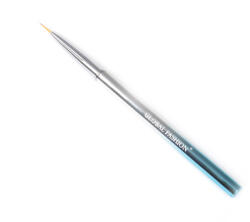 Global Fashion Pensula manichiura cu varf subtire, par artificial, pentru pictura pe unghii, marime 00, albastra