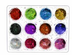 Global Fashion Set 12 paiete decorative pentru unghii, smile, multicolor
