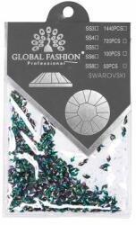 Global Fashion Decor pentru unghii, Swarovski, Romburi 3D, Global Fashion, culoare verde