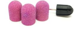 Global Fashion Set suport si 3 bucati smirghel rezerva pentru pila electrica, 10*15mm, lilac, granulatie 100