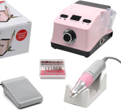 Global Fashion Freza profesionala, pila electrica unghii, ZS-718, 80W, 50000 rpm, culoare roz