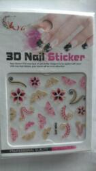 Global Fashion Abtibild unghii 3D, Nail Sticker FAM-012