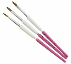 Global Fashion Set pensule unghii pentru acril, 3 buc