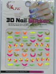 Global Fashion Sticker decor unghii 3D, Nail Sticker, neon