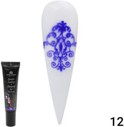Global Fashion Gel vopsea pentru pictura si stamping Painting+Stamping cu sclipici 8ml, 12