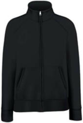 Fruit of the Loom FU80 zipzáras Női pulóver, Premium Lady Fit Sweat Jacket, Black - XL