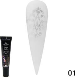 Global Fashion Gel vopsea pentru pictura si stamping Painting+Stamping cu sclipici 8ml, 01