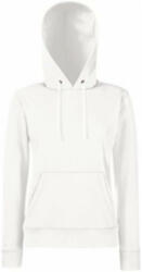 Fruit of the Loom F81 kapucnis Női pulóver, LADY-FIT HOODED SWEAT, White - M