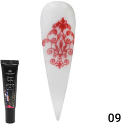 Global Fashion Gel vopsea pentru pictura si stampila Painting+Stamping cu sclipici 8ml, 09