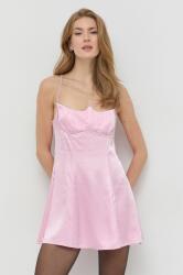 For Love & Lemons ruha rózsaszín, mini, testhezálló - rózsaszín M