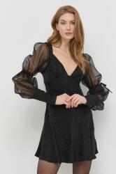 For Love & Lemons ruha fekete, mini, harang alakú - fekete XS - answear - 75 585 Ft