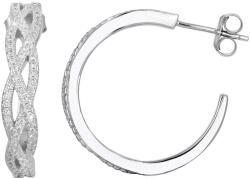 Beneto Luxus ezüst karika fülbevaló kristályokkal AGUP1173 - vivantis