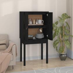 vidaXL Dulap înalt, negru, 60x40x120 cm, lemn masiv de pin (821748) Comoda