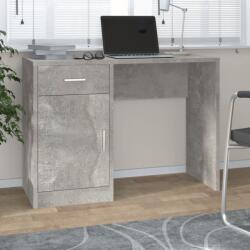 vidaXL Birou cu sertar și dulap, gri beton 100x40x73 cm lemn prelucrat (342654) - vidaxl