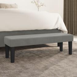 vidaXL Bancă, gri deschis, 100x30x30 cm, catifea (346666)