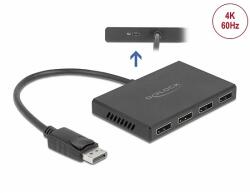 Delock DisplayPort 1.4-es elosztó 1 x DisplayPort-bemenet > 4 x DisplayPort-kimenet (87794) - dellaprint