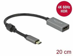 Delock Aktív USB Type-C - HDMI átalakító (DP Alt Mode) 4K 60 Hz (HDR) (66571)
