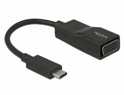 Delock Adapter USB Type-C csatlakozódugóval > VGA csatlakozóhüvellyel (DP váltakozó mód) (63923) - dellaprint