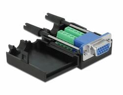 Delock VGA 15 tűs adapter anya - 10 tűs kapocstest házzal (66259) - dellaprint