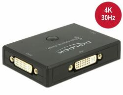 Delock DVI 2 - 1 kapcsoló kétirányú 4K 30 Hz (18751) - dellaprint