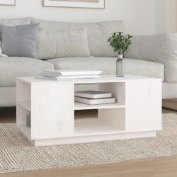 vidaXL Măsuță de cafea, alb, 90x49x40, 5 cm, lemn masiv de pin (814400) Masa de cafea