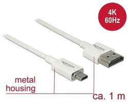 Delock Kábel Nagysebességű HDMI Ethernettel - HDMI-A-csatlakozódugó > HDMI Micro-D-csatlakozódugó, 3 (85149) - dellaprint