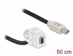 Delock Keystone modul, mini DisplayPort-csatlakozóhüvely 110 > mini DisplayPort-csatlakozódugó, káb (86860) - dellaprint