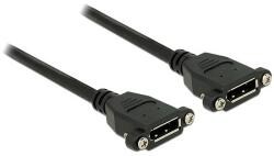 Delock Kábel, Displayport 1.2 hüvely > Displayport hüvely, panelrögzítés, 4K 60 Hz 0, 25 m (85113) - dellaprint